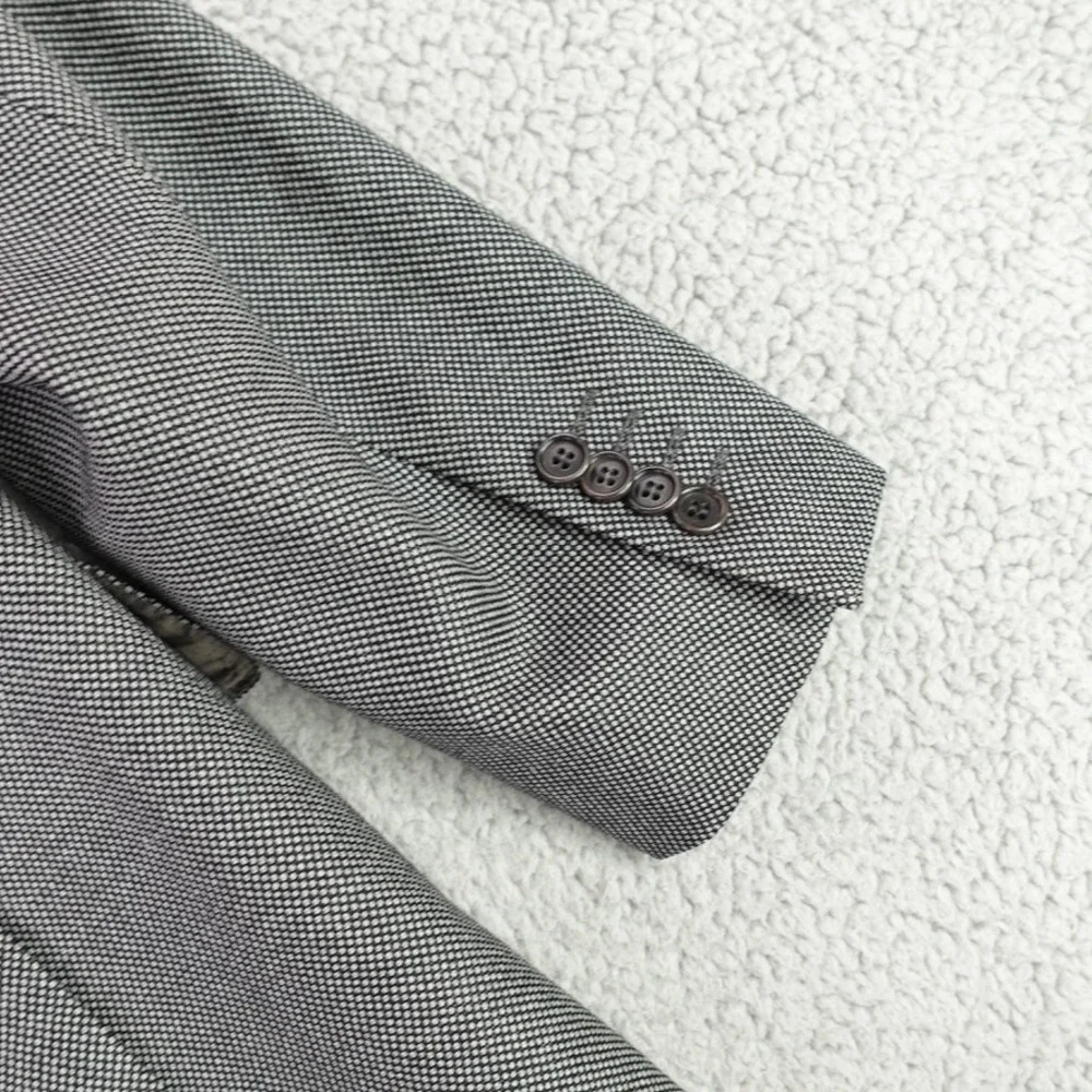 Elite Venezia Loro Piana Blazer Mens 54 44R Gray Zelander Merino Wool Italy Coat